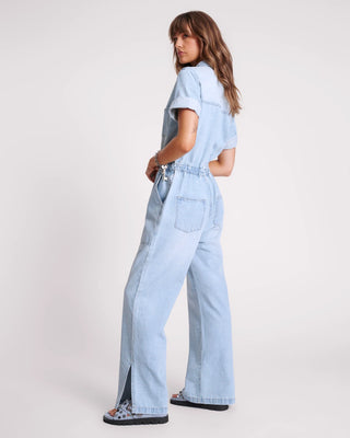 SPORTSTER BLUE VERONICA DENIM JUMPSUIT