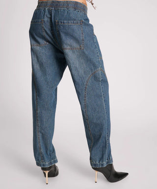 USED BLUE DENIM FLIGHT PANTS