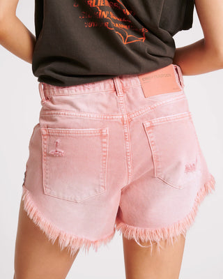 VINTAGE RED OUTLAWS MID LENGTH DENIM SHORTS