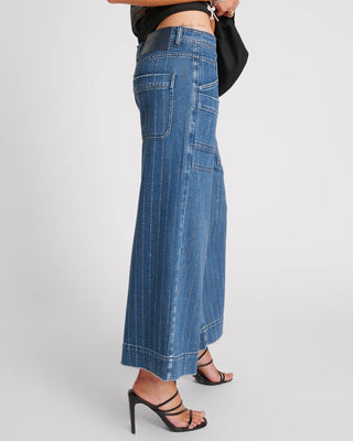 GLITTER HIGHWAY BAD BOYS CROPPED WIDE LEG JEANS