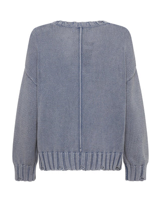 ACID WASHED OVERSIZED POCKET SWEATER