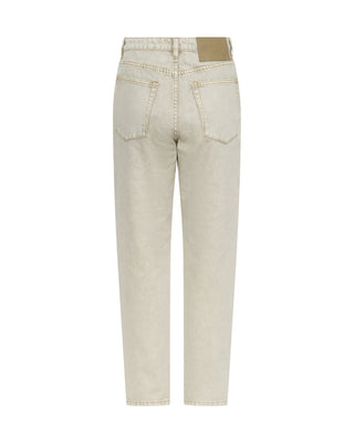 ANTIQUE WHITE EMBELLISHED LEGENDS MOM JEANS