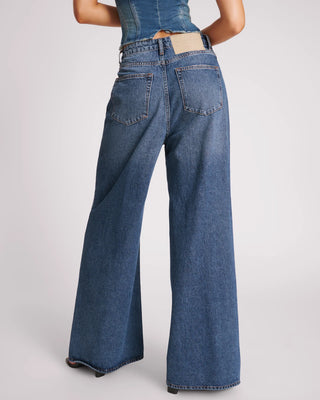 BLUE THUNDER LOVE MACHINES MID WAIST SUPER WIDE LEG DENIM JEANS