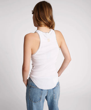 HAND BEADED RAMONE RIB TANK