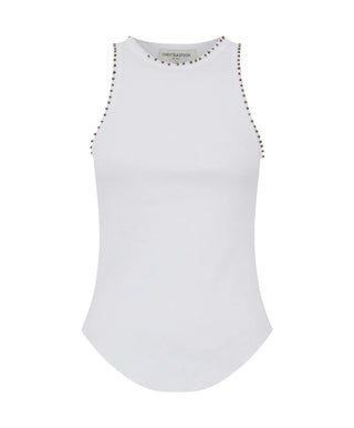 HAND BEADED RAMONE RIB TANK