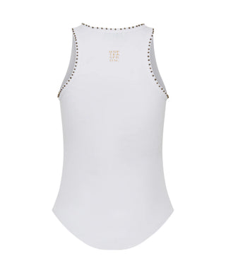 HAND BEADED RAMONE RIB TANK