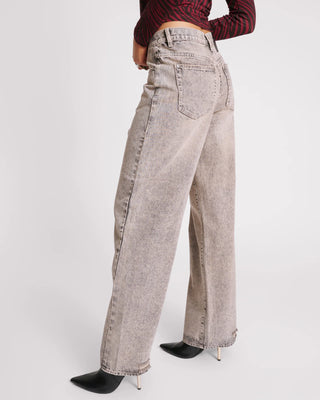 DUSTY SMOKE JACKSON MID WAIST WIDE LEG JEANS