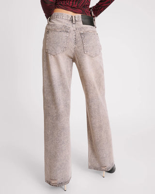 DUSTY SMOKE JACKSON MID WAIST WIDE LEG JEANS