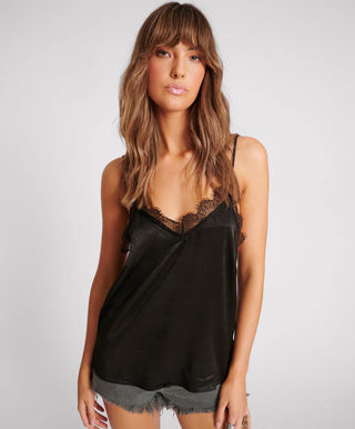 BLACK LACE CAMI TOP