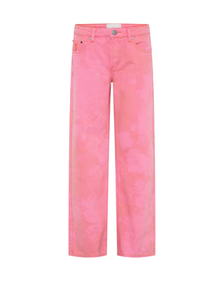 Jackson Mid Waist Wide Leg Denim Jeans - Pink Kiss