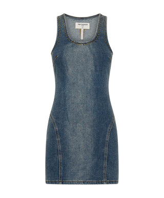 Mini Denim Dress - Worn Blue