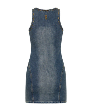 Mini Denim Dress - Worn Blue