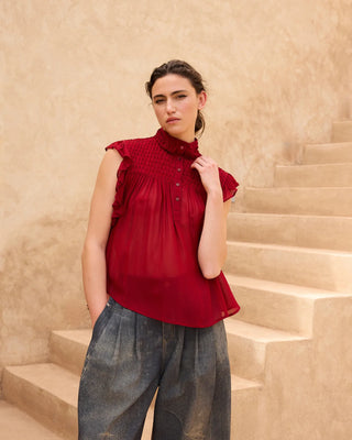 ESVERDA BLOUSE - RED