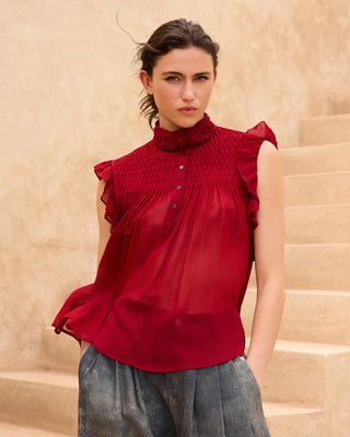ESVERDA BLOUSE - RED