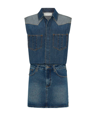 Sloane Mini Denim Dress - Phoenix Blue