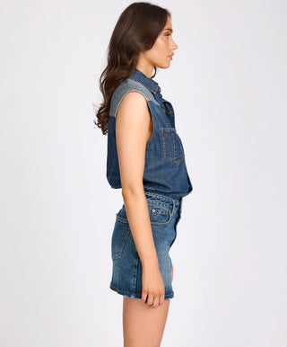 Sloane Mini Denim Dress - Phoenix Blue