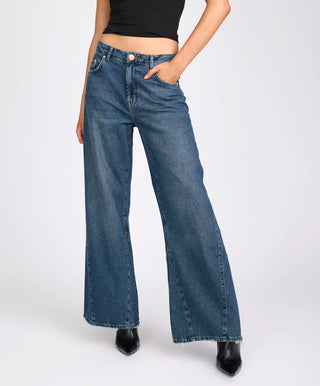 Cruisers Mid Waist Bootcut Flare Denim Jeans - Colorado Blue