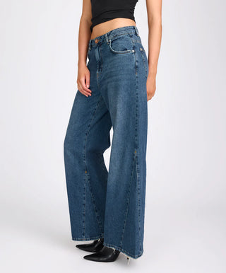Cruisers Mid Waist Bootcut Flare Denim Jeans - Colorado Blue