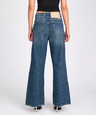 Cruisers Mid Waist Bootcut Flare Denim Jeans - Colorado Blue