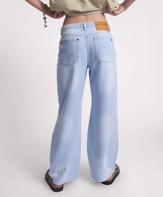 Jackson Mid Waist Wide Leg Denim Jeans - Best Blue