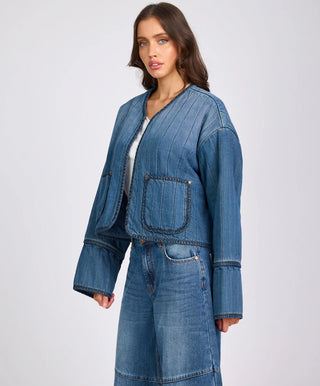 Denim Wadded Jacket - Deep Pacifica Blue
