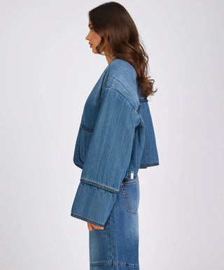 Denim Wadded Jacket - Deep Pacifica Blue