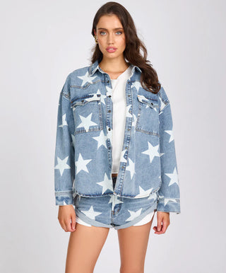 Daria Denim Shacket - Starwash