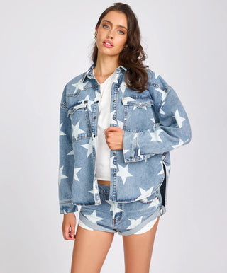 Daria Denim Shacket - Starwash
