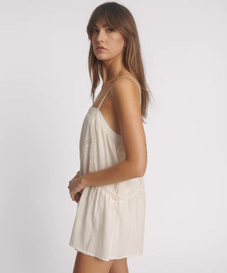 Alana Cotton Slip Mini Dress - Blue White
