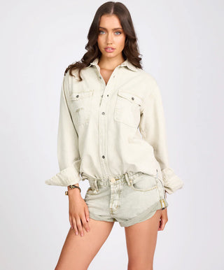 Everyday Denim Shirt - Antique White