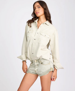 Everyday Denim Shirt - Antique White