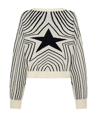 Star Gazing Knitted Sweater - Mono Print