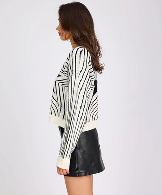 Star Gazing Knitted Sweater - Mono Print