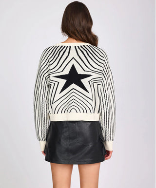 Star Gazing Knitted Sweater - Mono Print