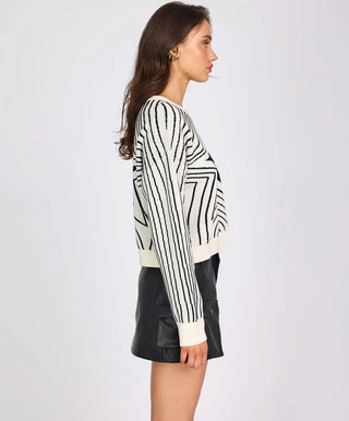 Star Gazing Knitted Sweater - Mono Print