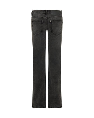 Alice Low Waist Bootcut Denim Jeans - Washed Black