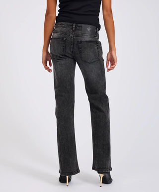 Alice Low Waist Bootcut Denim Jeans - Washed Black