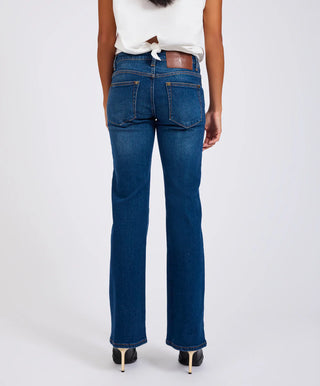 Alice Low Waist Bootcut Denim Jeans - Indigo Blue
