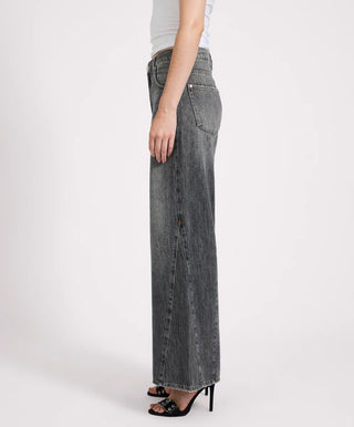 Cruisers Mid Waist Bootcut Flare Denim Jeans - Charcoal Grey