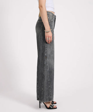 Cruisers Mid Waist Bootcut Flare Denim Jeans - Charcoal Grey