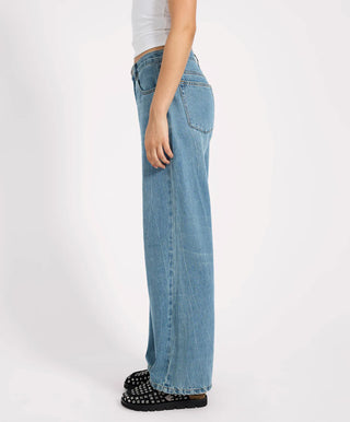 Baxters Mid Waist Wide Leg Denim Jeans - Blue Crush