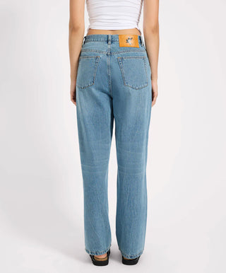 Baxters Mid Waist Wide Leg Denim Jeans - Blue Crush