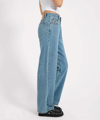 Baxters Mid Waist Wide Leg Denim Jeans - Blue Crush