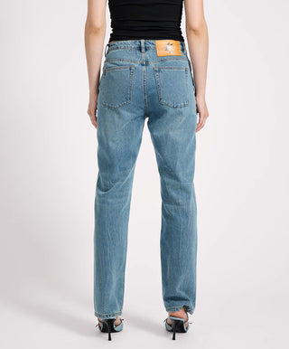 Austins Mid Waist Relaxed Straight Leg Jeans - Blue Crush