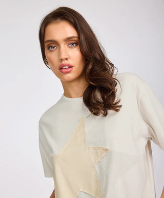 Shadow Star Boyfriend Tee - Cream