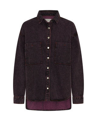 Daria Denim Shacket - Black Pink