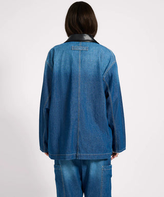 My Boyfriends Denim Shacket - Blue Pasadena