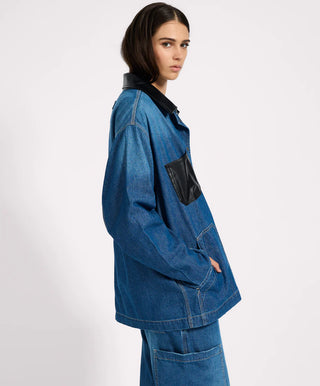 My Boyfriends Denim Shacket - Blue Pasadena