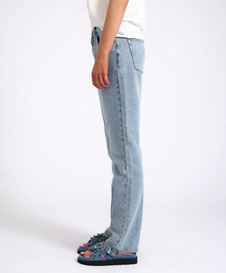 Austins Mid Waist Relaxed Straight Leg Jeans - Misty Blue