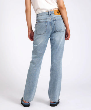 Austins Mid Waist Relaxed Straight Leg Jeans - Misty Blue